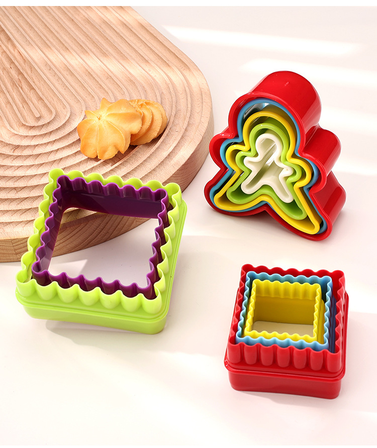 Colored plastic cookie cutter mold