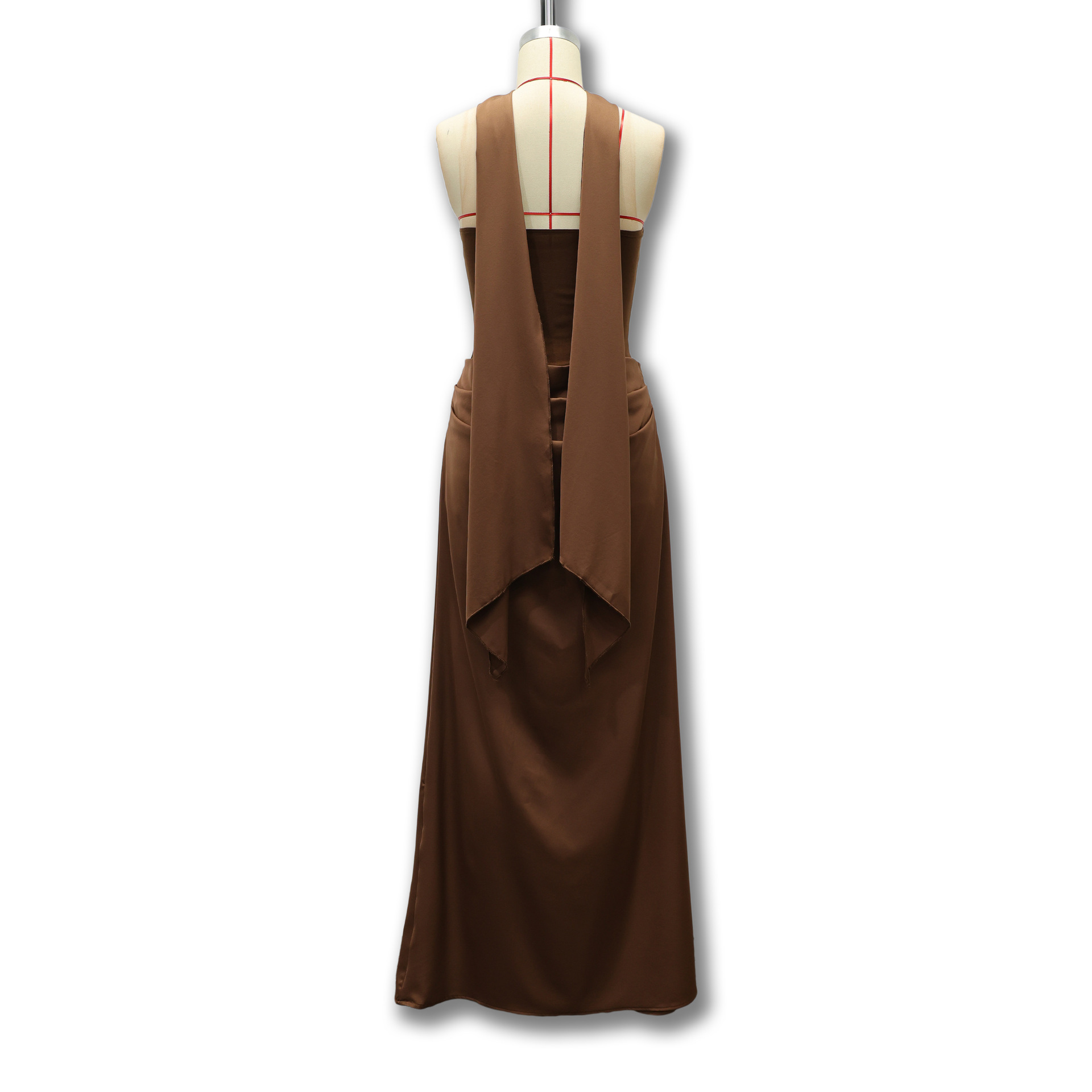 Elegant Sleeveless Patchwork Backless Bodycon Dress