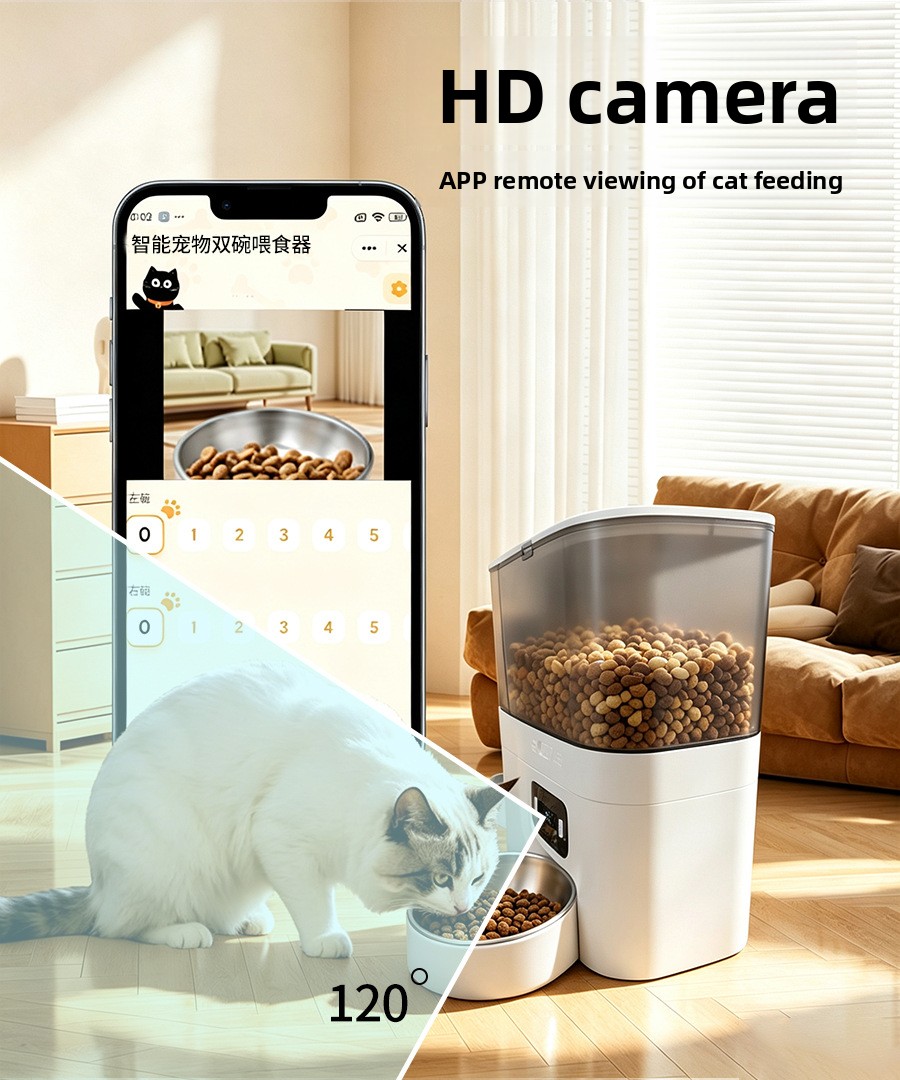 Cat feeding and water supply integrated feeding machine
