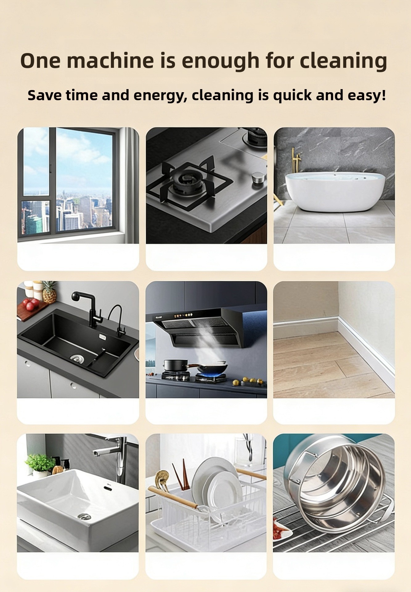 Rechargeable Cordless Electric Pot Scrubber with Multi-Functional Cleaning Brush Heads