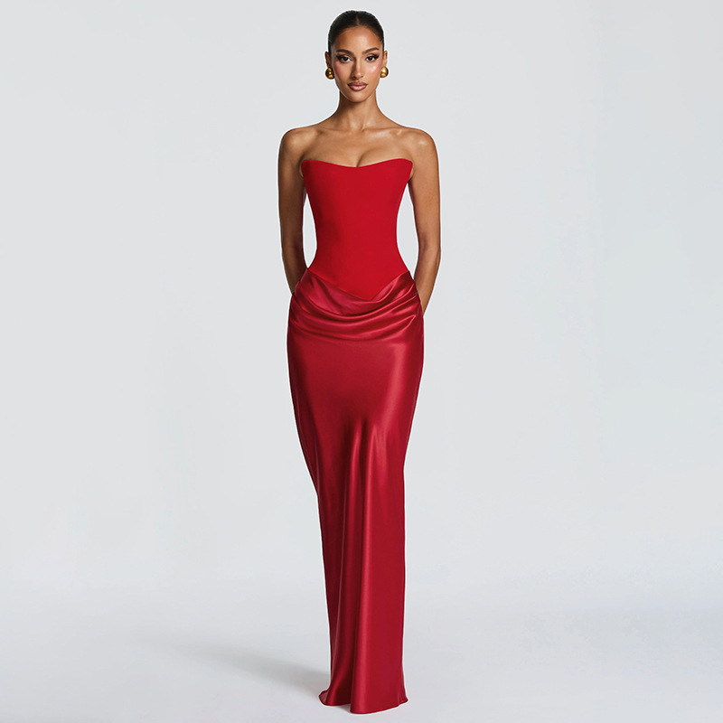 Elegant Sleeveless Patchwork Backless Bodycon Dress