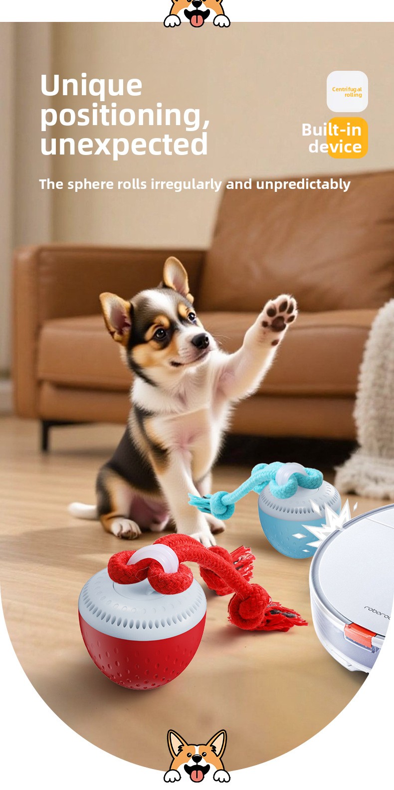 Interactive Rechargeable Dog Toy Ball