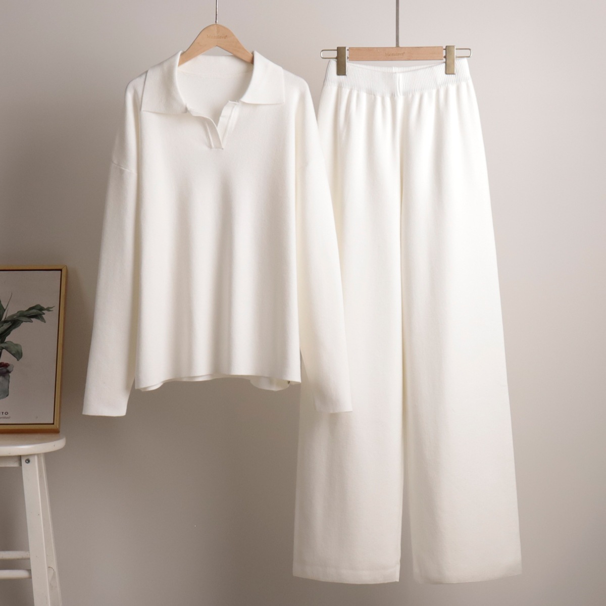 Women's casual long-sleeved solid-color sports outfit