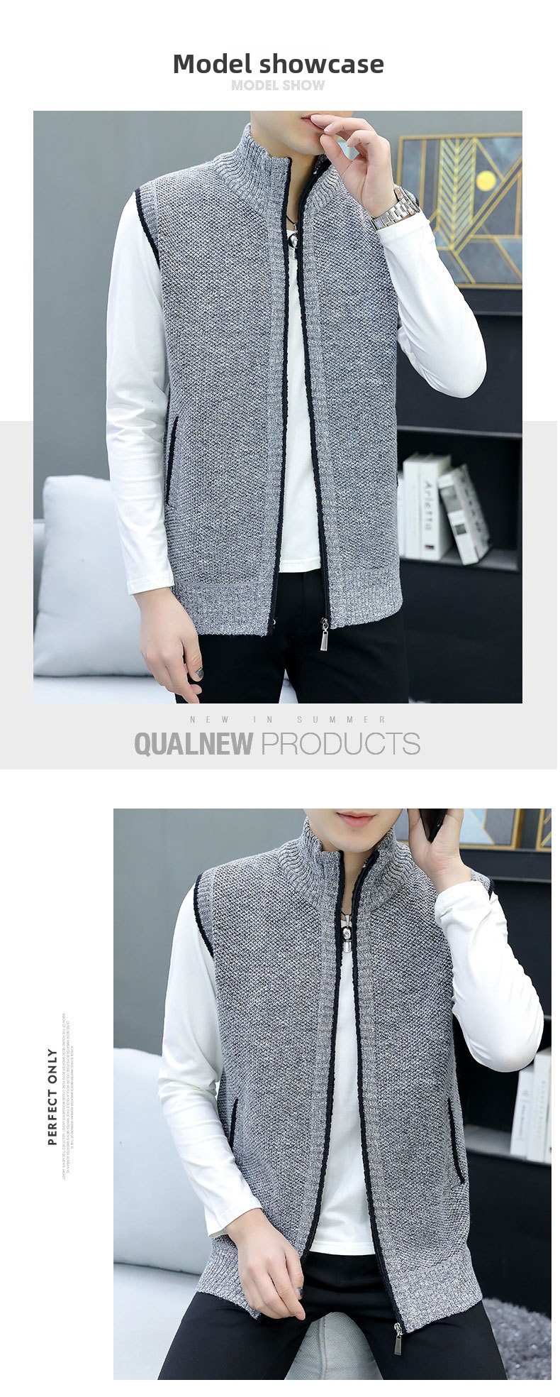 Men's knitted vest