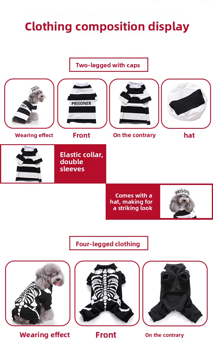 Winter Warm Striped Thickened Pet Clothes