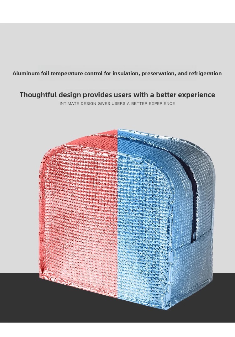 Lunch bag, aluminum foil insulated tote, portable bento box bag