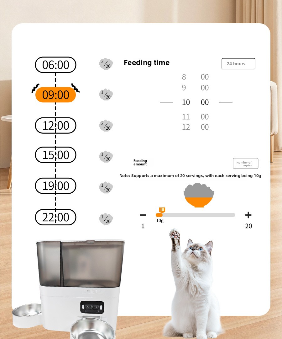Cat feeding and water supply integrated feeding machine