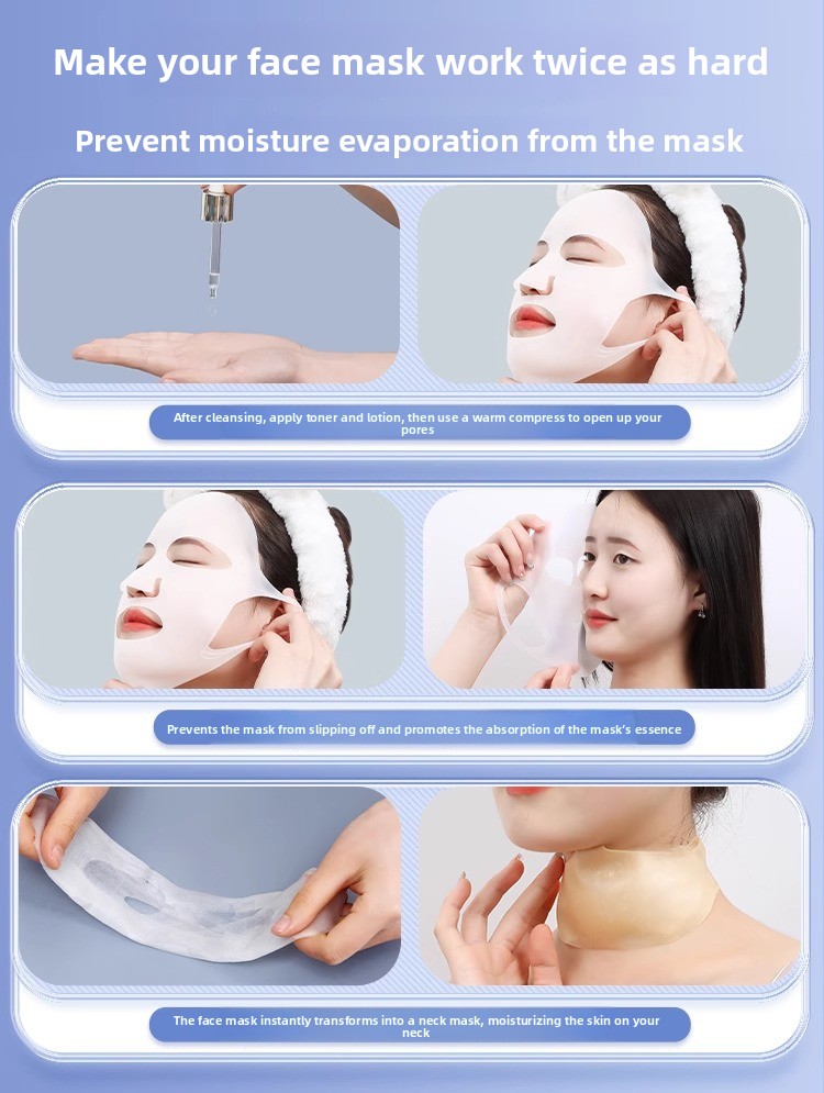 3D Silicone Mask Cover Anti-Slip Reusable Facial Sheet Mask Fixation Tool