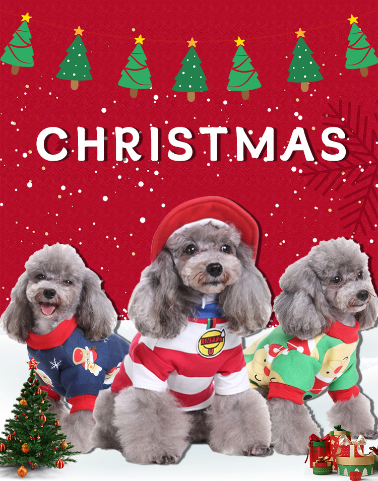 Winter Warm Striped Thickened Pet Clothes