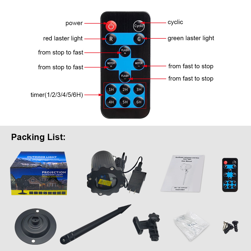 Starry sky laser light
