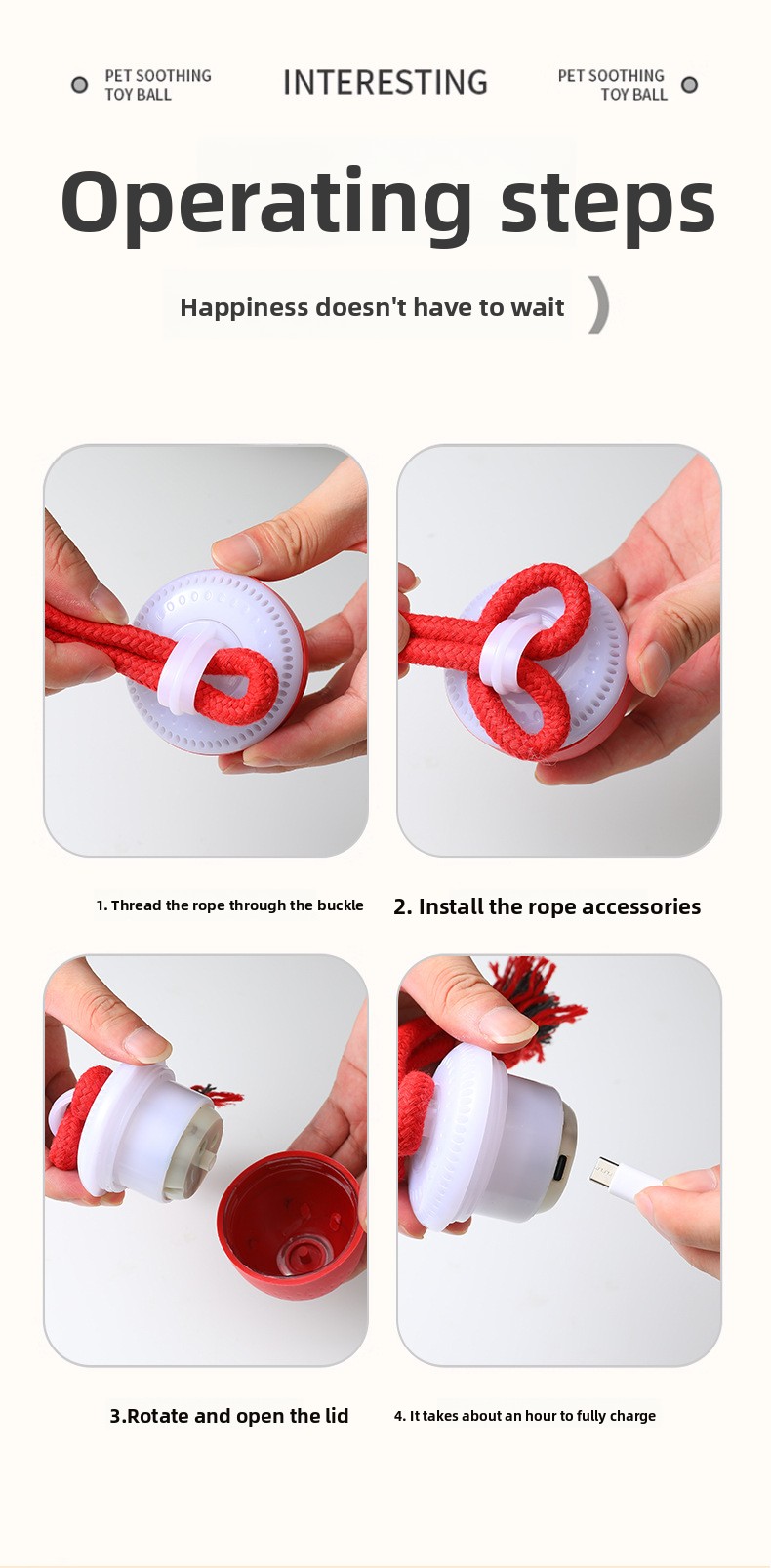 Interactive Rechargeable Dog Toy Ball