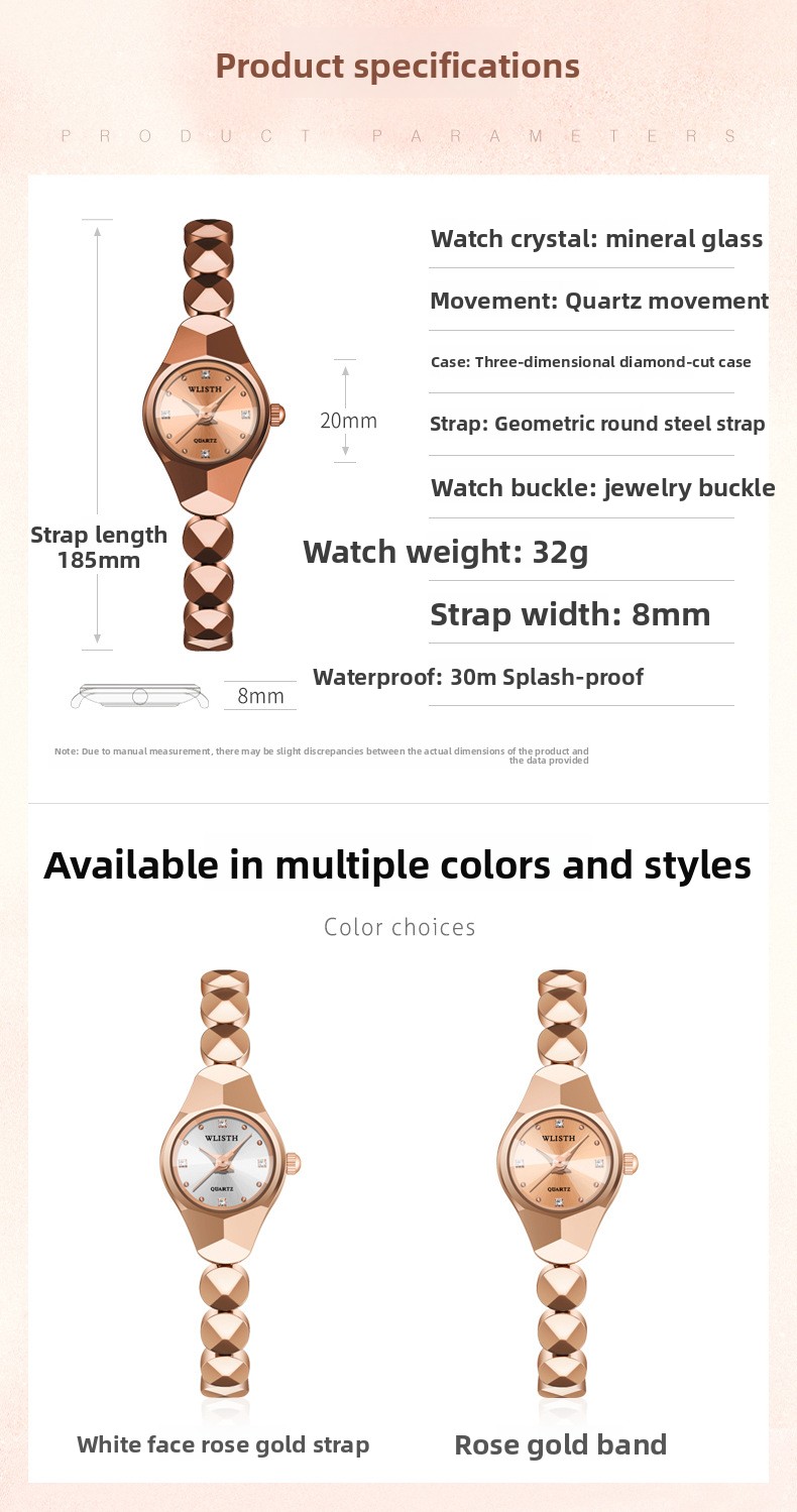 Minimalist Waterproof Quartz Watch for Women with Alloy Strap