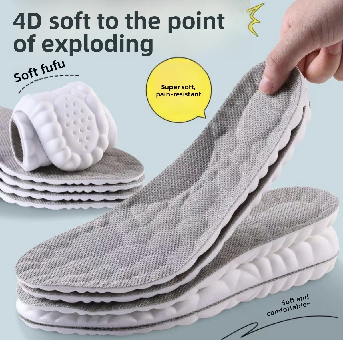Sweat-absorbing athletic shoe insoles