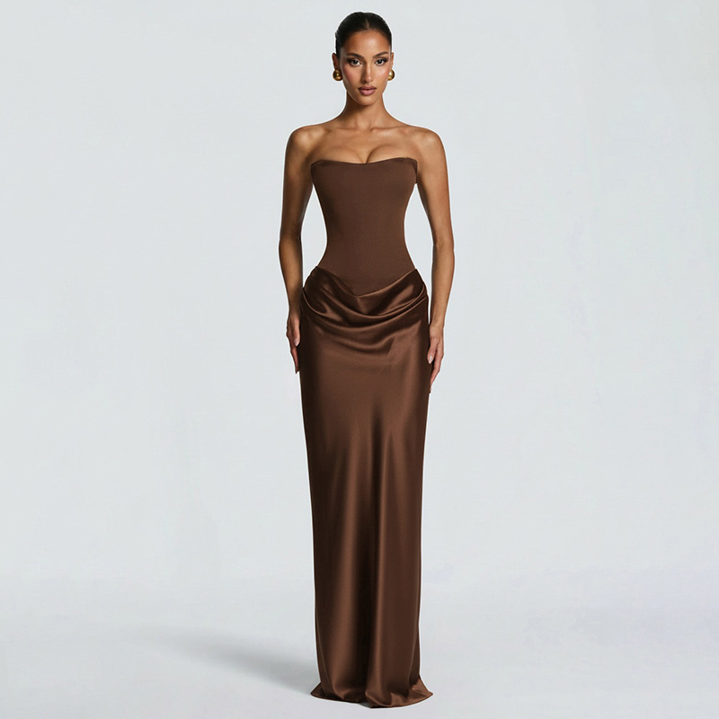 Elegant Sleeveless Patchwork Backless Bodycon Dress