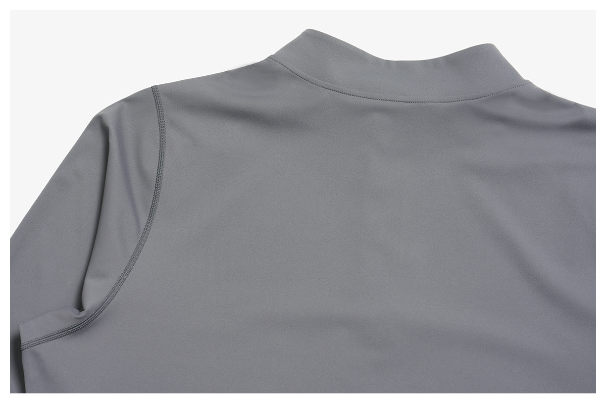 Men's Breathable Half-Zip Long-Sleeve Nylon Top for Fitness and Hiking