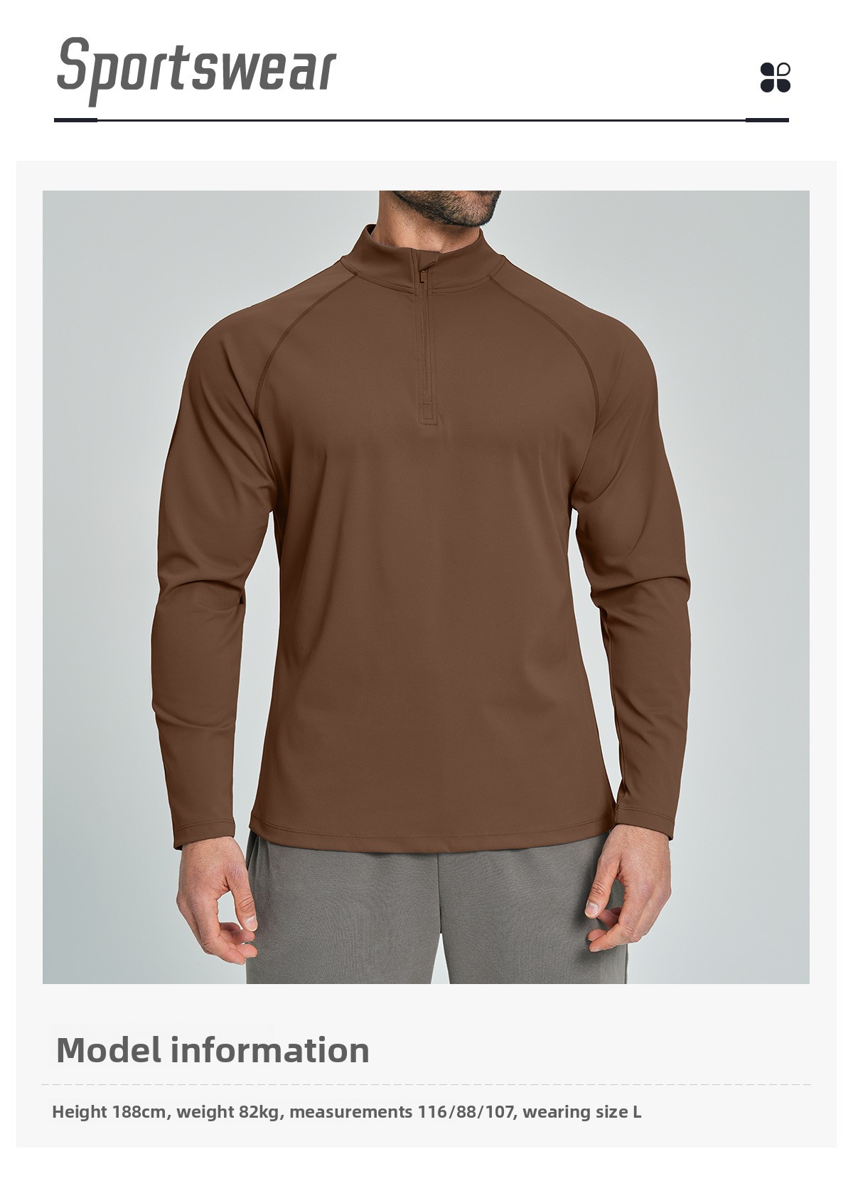 Men's Breathable Half-Zip Long-Sleeve Nylon Top for Fitness and Hiking