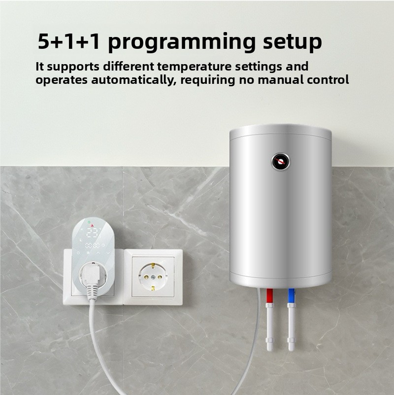 Tuya Smart WiFi Wall-Mounted Boiler Thermostat, Wireless RF One-to-One Temperature Controller for Home Heating, Wiring-Free, 95-240V