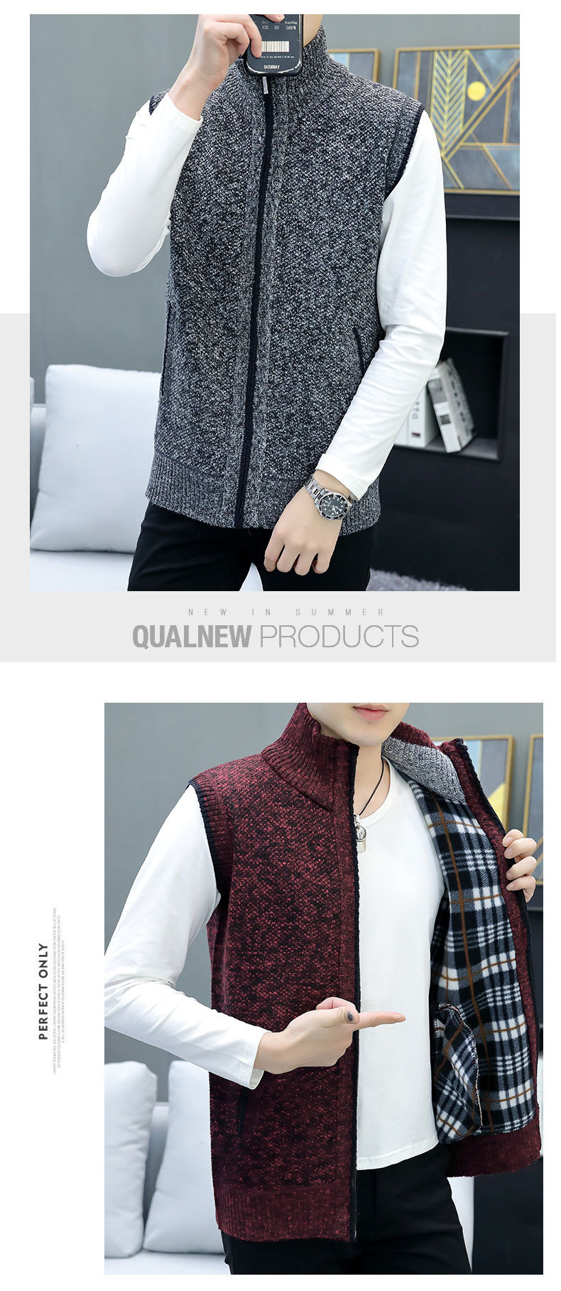 Men's knitted vest