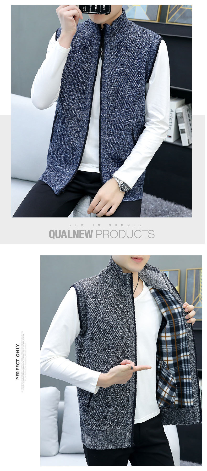 Men's knitted vest