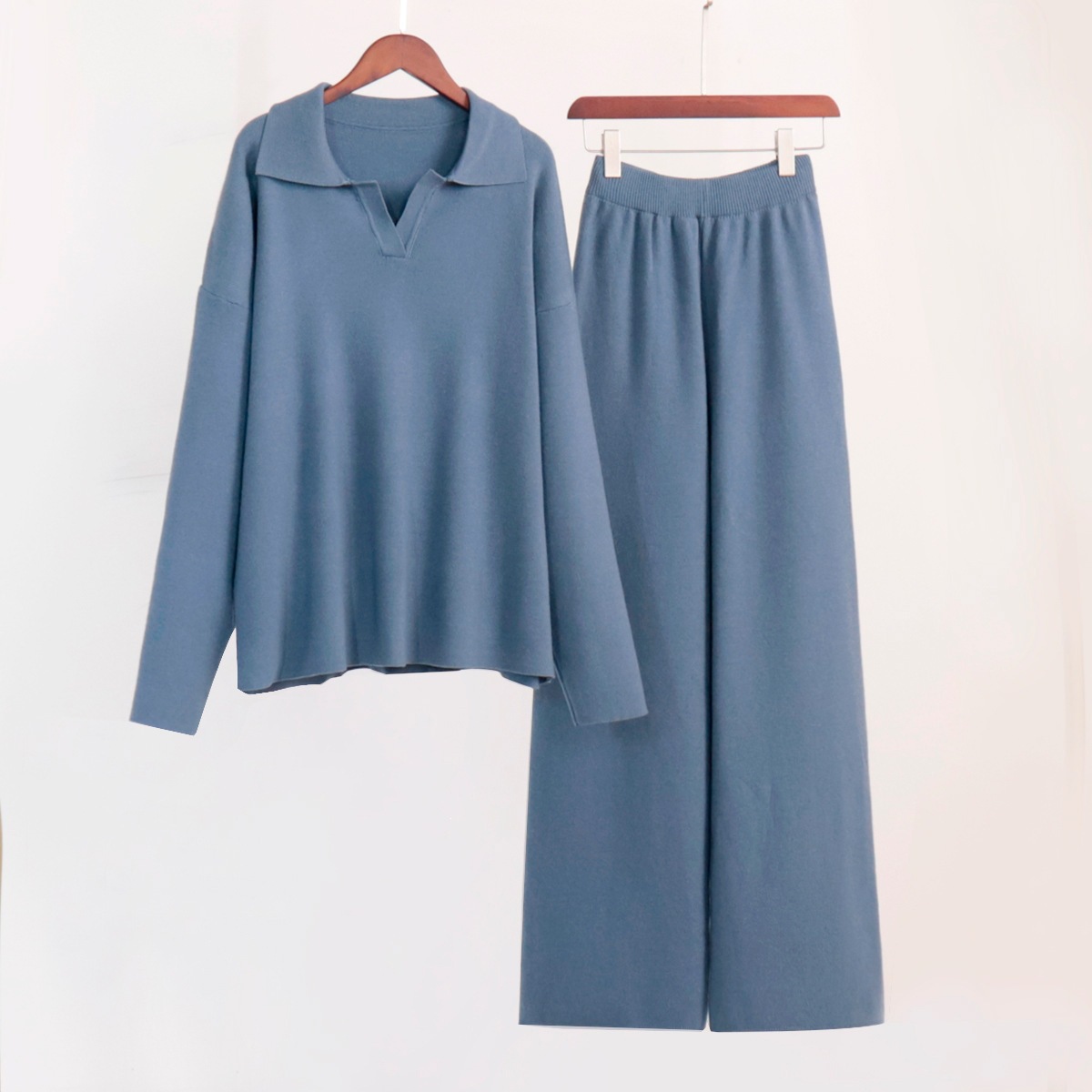 Women's casual long-sleeved solid-color sports outfit