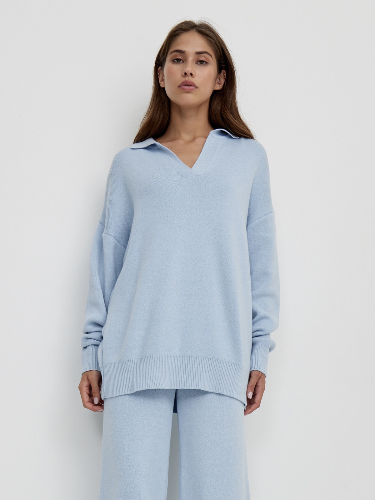 Women's casual long-sleeved solid-color sports outfit