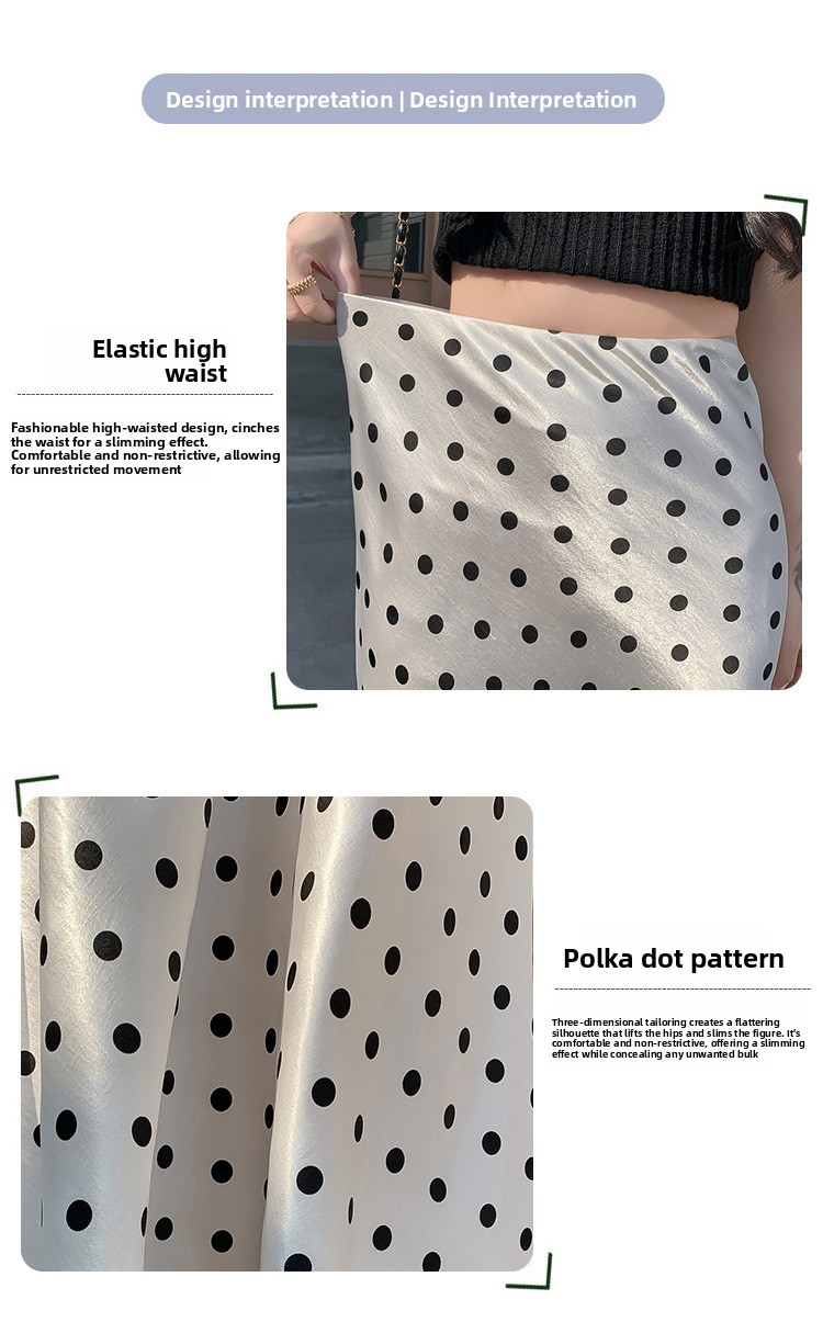 Women's New Elegant High Waist Dot Fishtail Dress