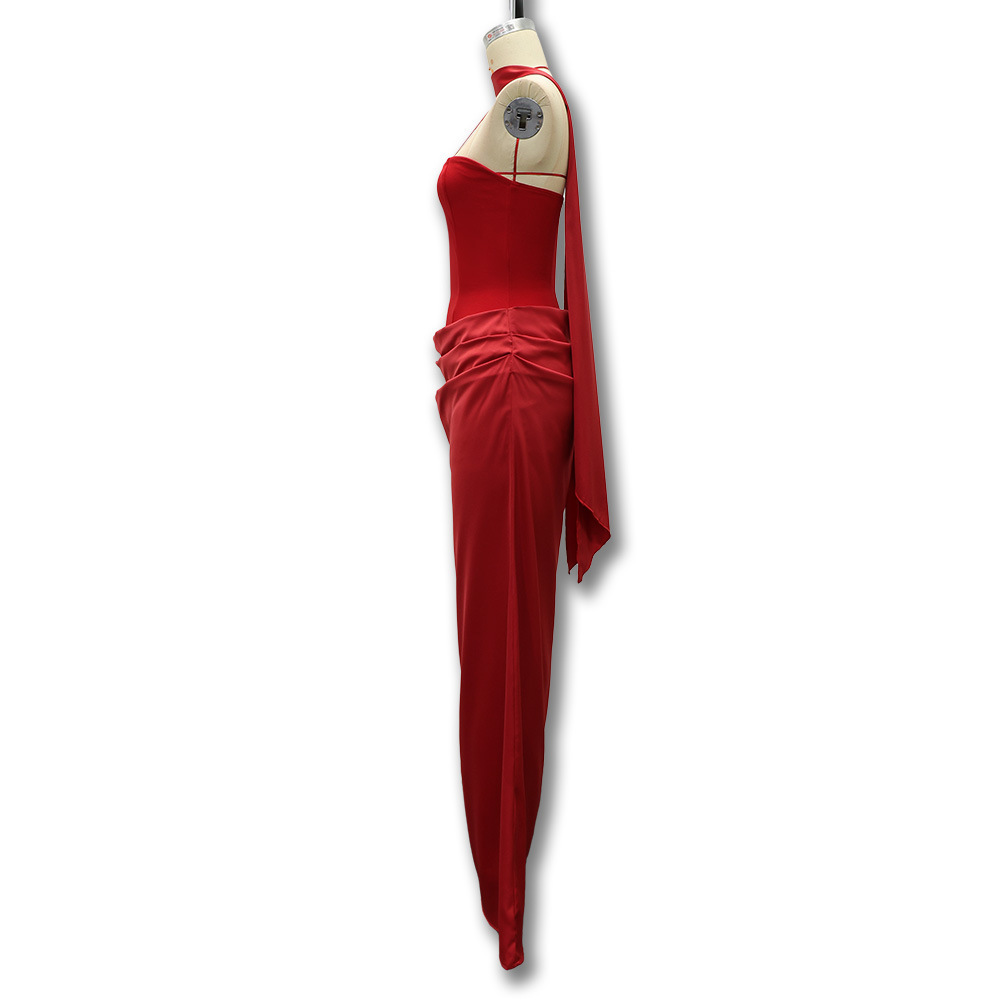 Elegant Sleeveless Patchwork Backless Bodycon Dress