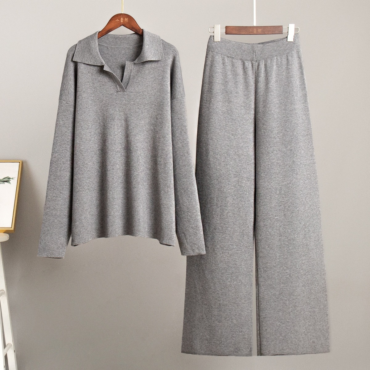 Women's casual long-sleeved solid-color sports outfit