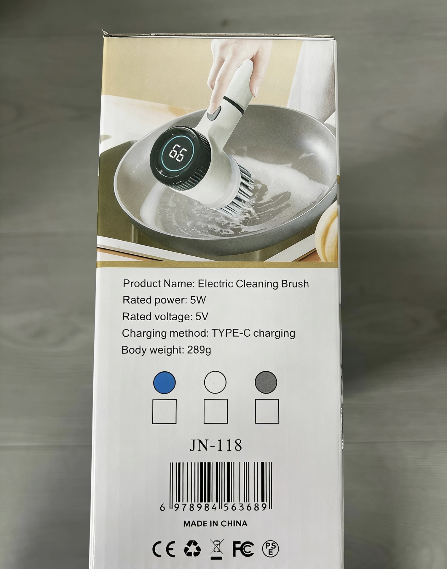 Rechargeable Cordless Electric Pot Scrubber with Multi-Functional Cleaning Brush Heads