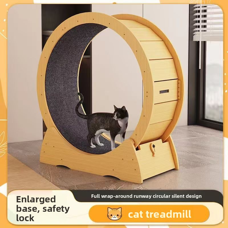 Cat Treadmill Pet Cat Climbing Frame Clearance Cylindrical Roller Silent Sports Fitness Large Cat Toy Cat Running Wheel
