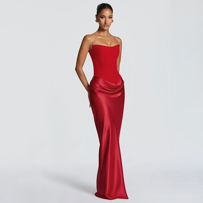 Elegant Sleeveless Patchwork Backless Bodycon Dress