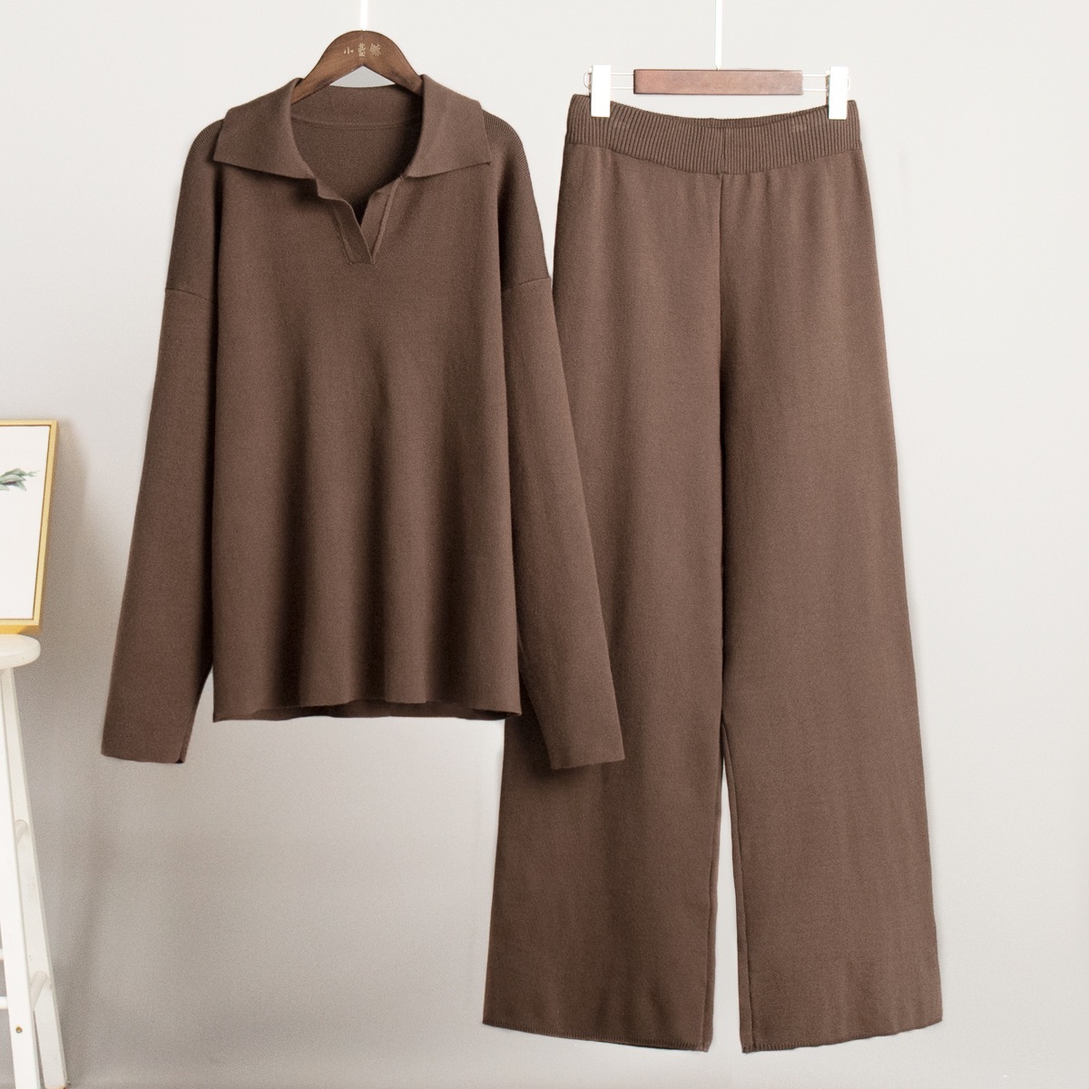 Women's casual long-sleeved solid-color sports outfit