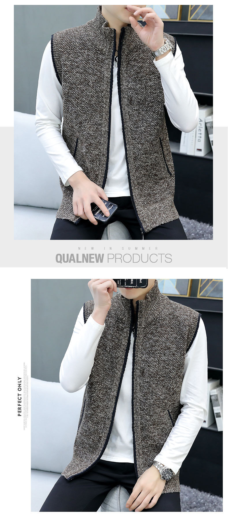 Men's knitted vest