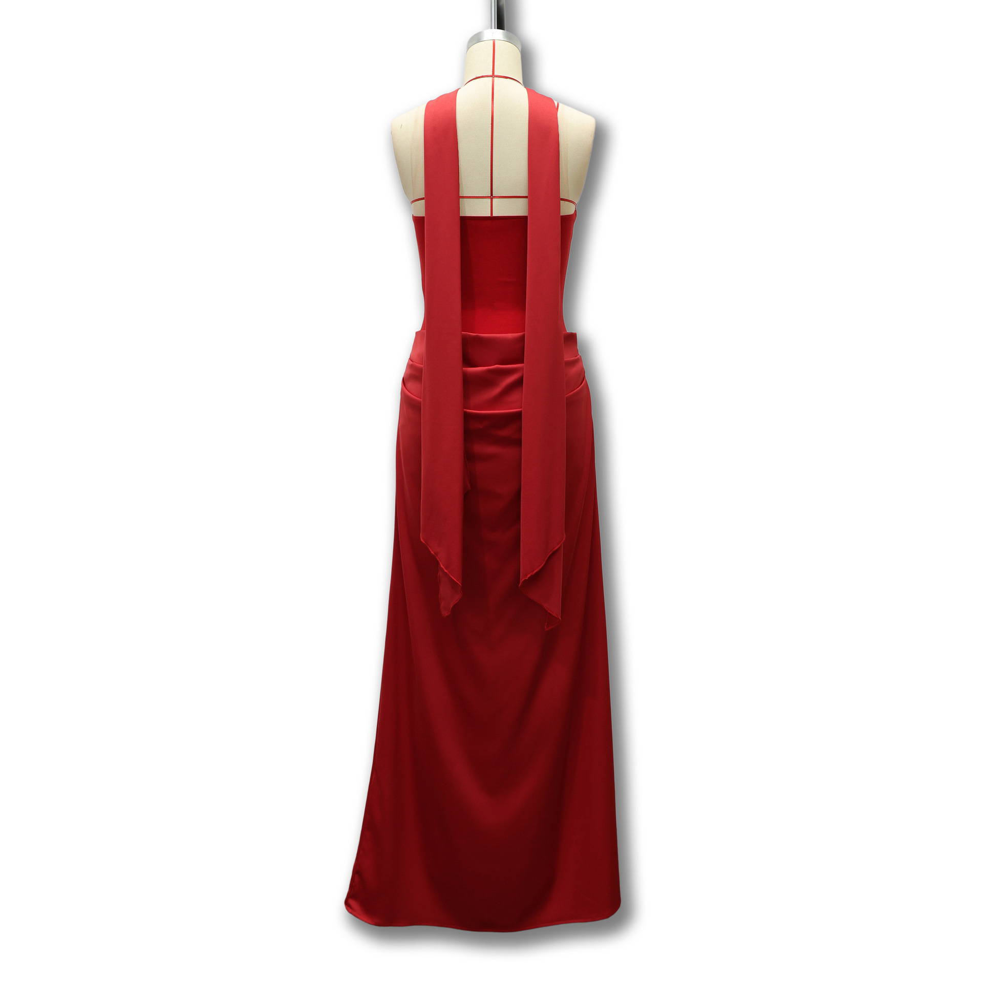 Elegant Sleeveless Patchwork Backless Bodycon Dress