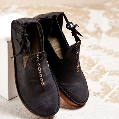 Women's Thick-Sole Cross-Strap Sandals Casual Flat Round-Toe Sandals