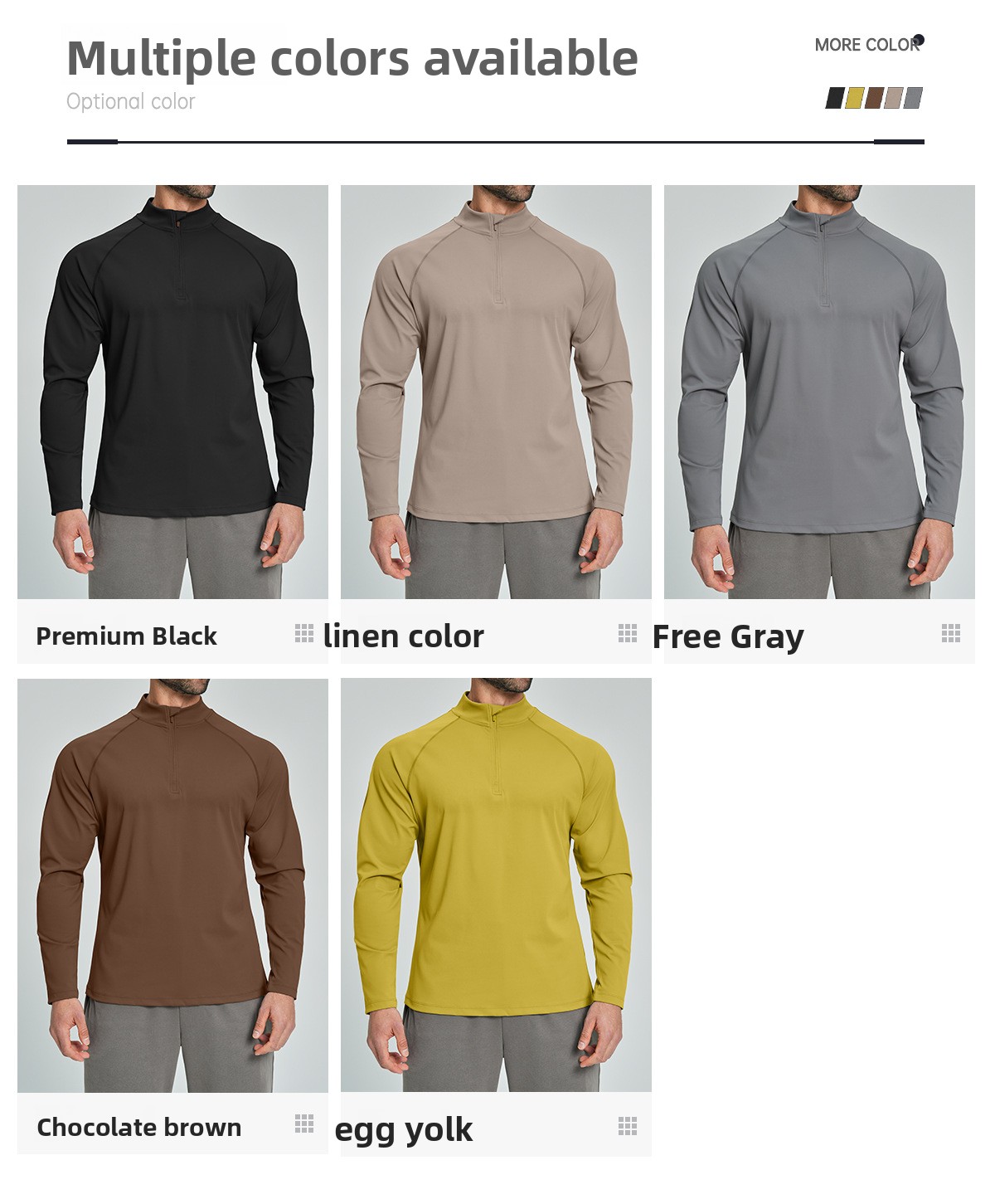 Men's Breathable Half-Zip Long-Sleeve Nylon Top for Fitness and Hiking