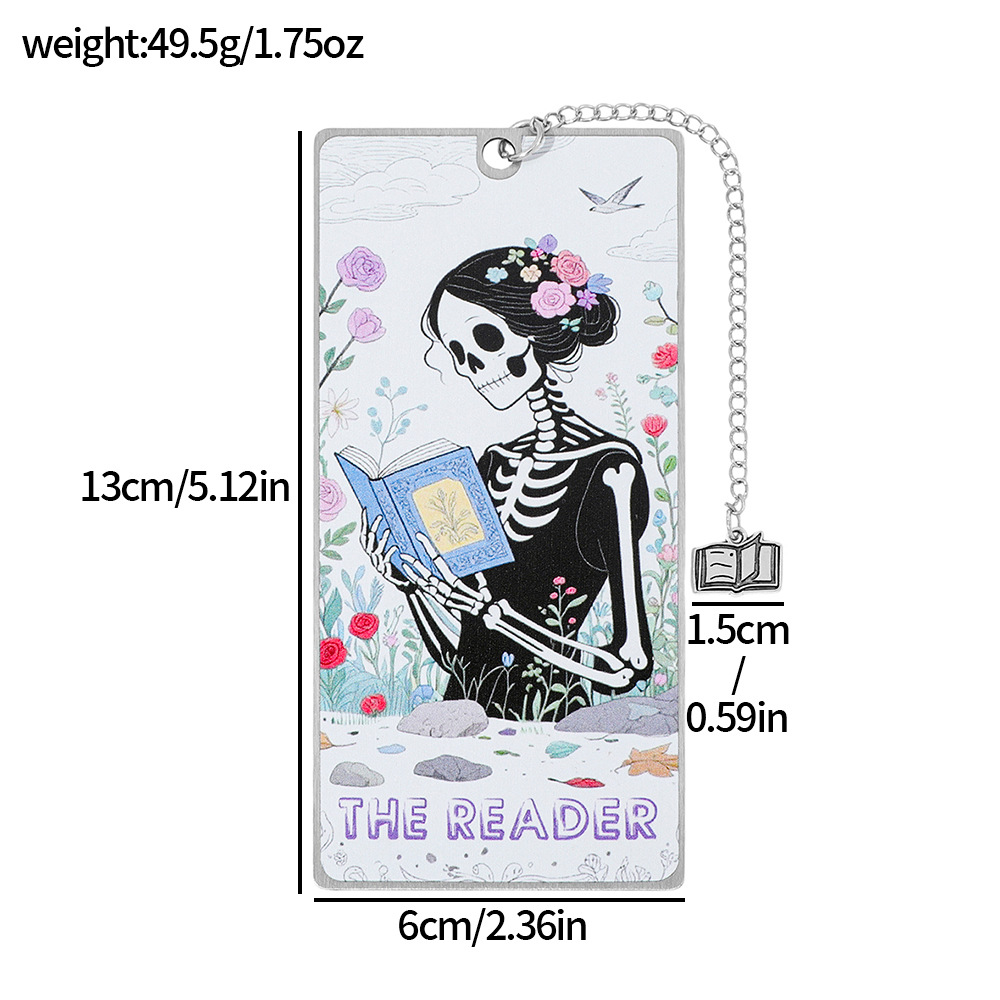 Stainless steel reading bookmark