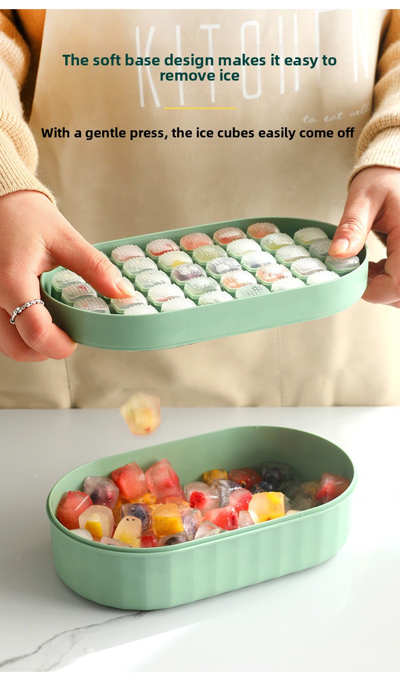 Silicone Ice Cube Tray with Soft Bottom