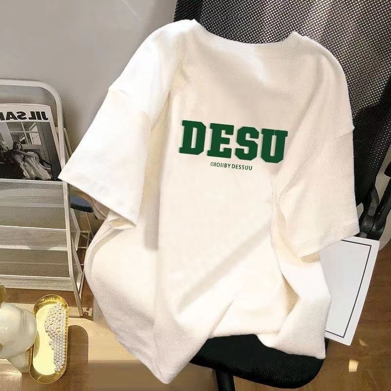 Unisex Ice Silk Short Sleeve T-Shirt Loose Fit Anime Print Summer Top