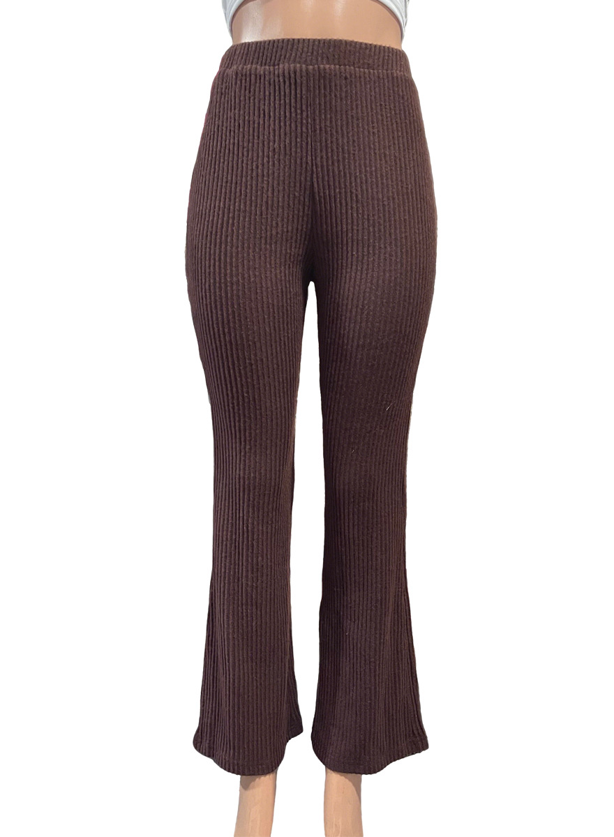 Flared slim-fit trousers