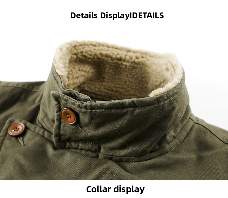 Men Winter Cotton Padded Vest Workwear Sleeveless Jacket