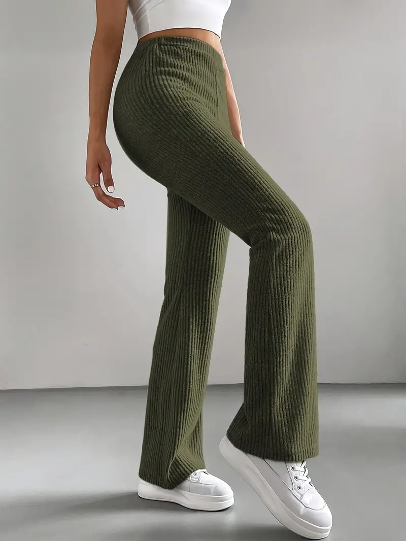 Flared slim-fit trousers