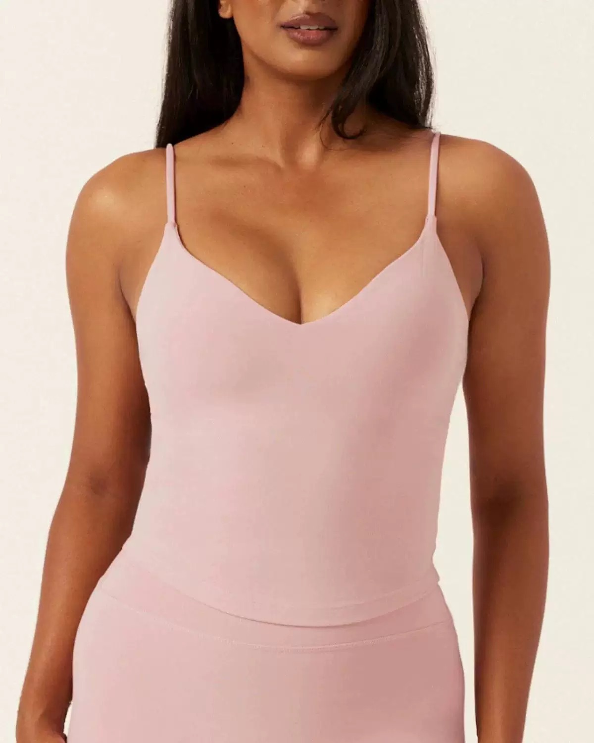 V-Neck Yoga Vest with Chest Pad Butt-Lifting Shorts