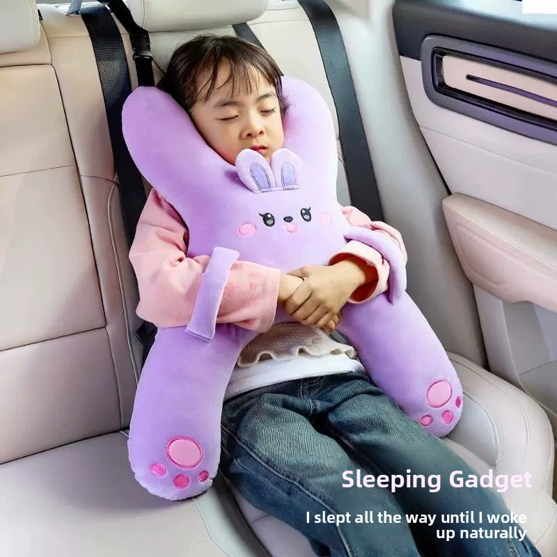 Cartoon Plush Kids Car Seat Travel Pillow Neck Support Nap Cushion