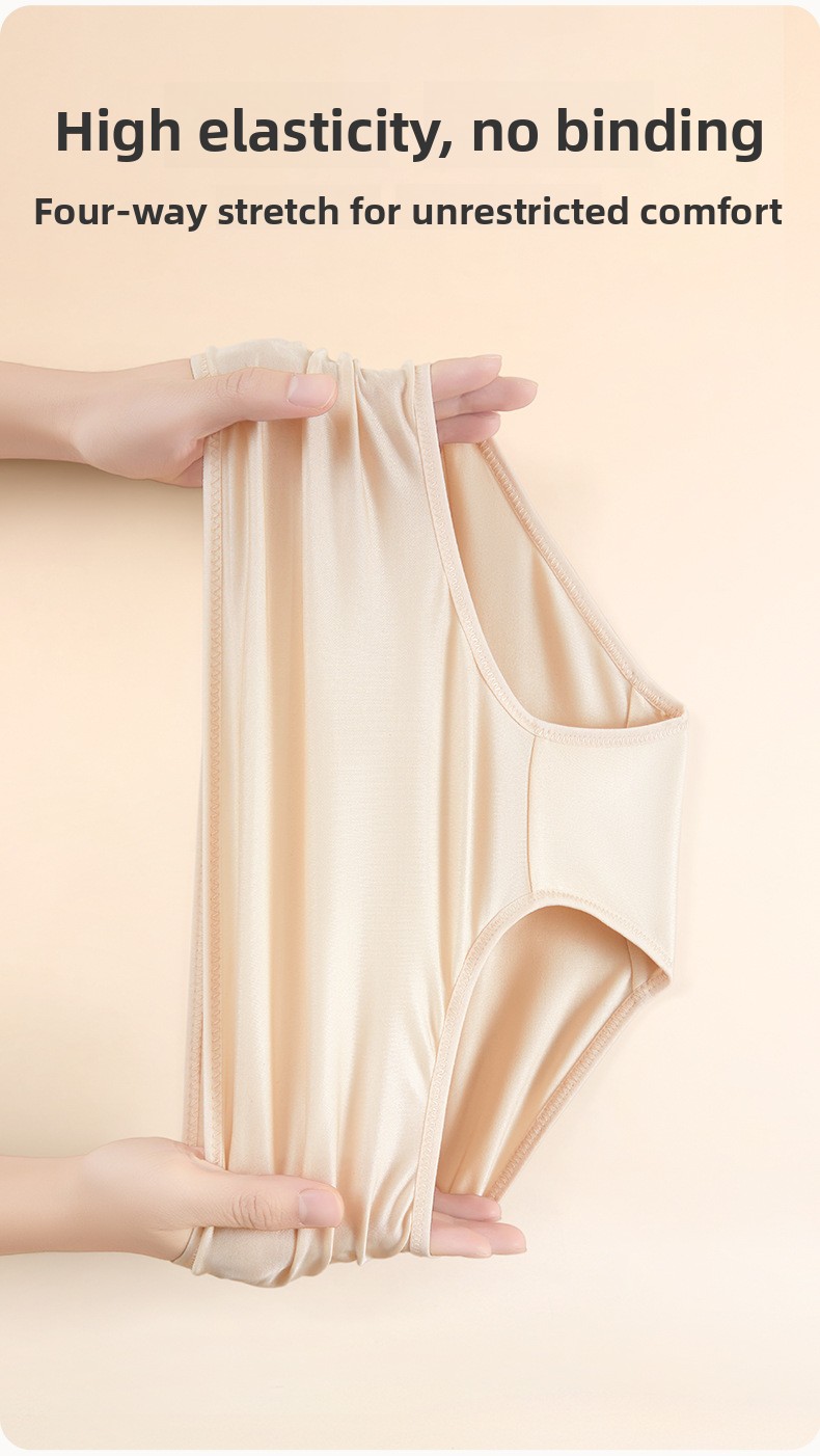 100% Mulberry silk high-waist underwear