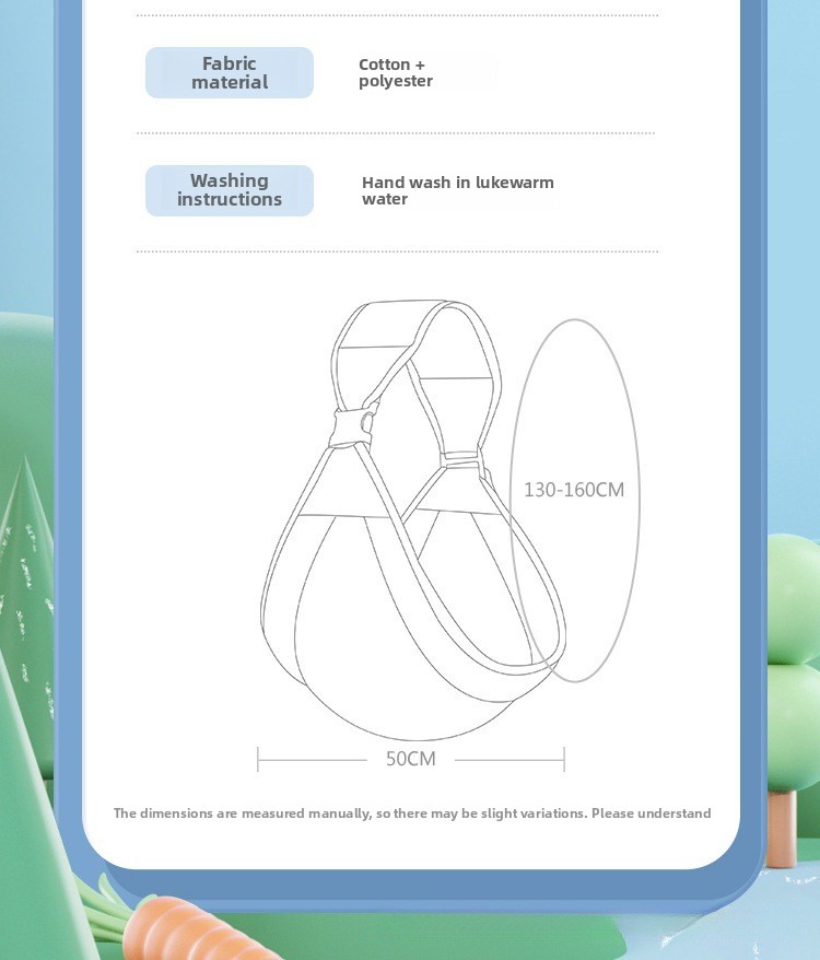 Ergonomic Horizontal Baby Carrier Belt Breathable Infant Waist Strap