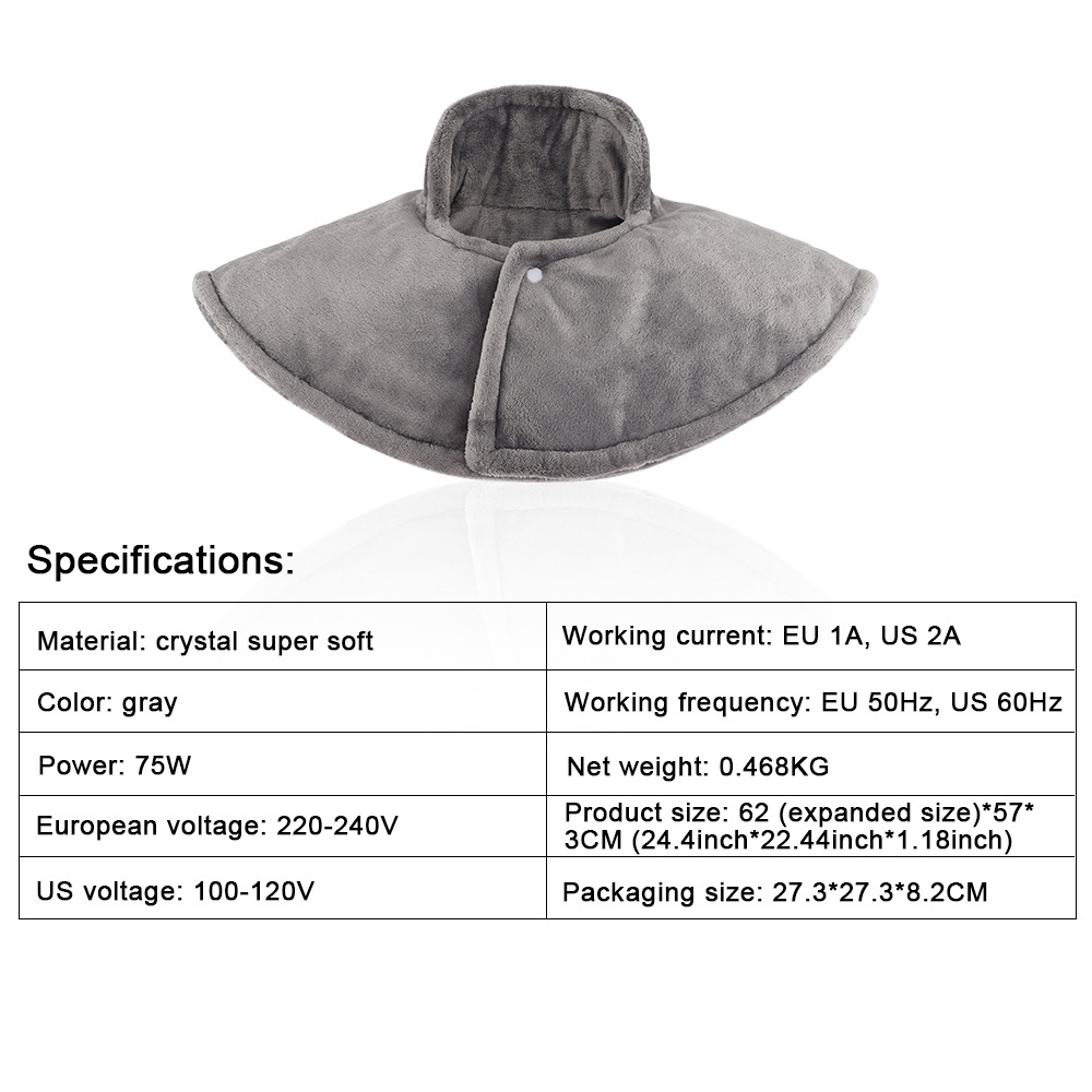 9-Level Electric Heated Shawl Blanket