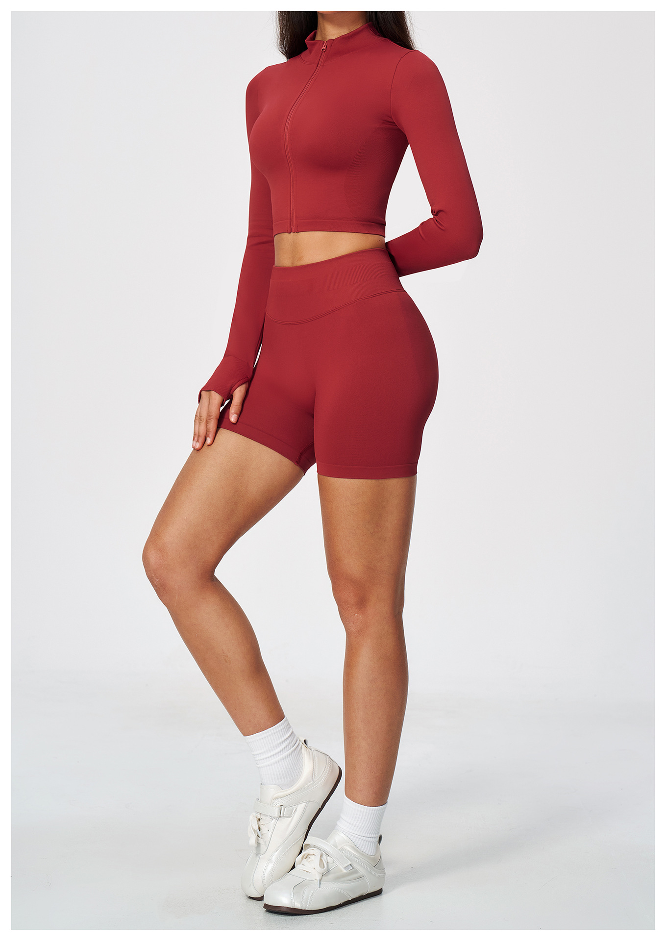 Women's Two-Piece Yoga Set Quick-Dry Sleeveless Jacket and Shorts