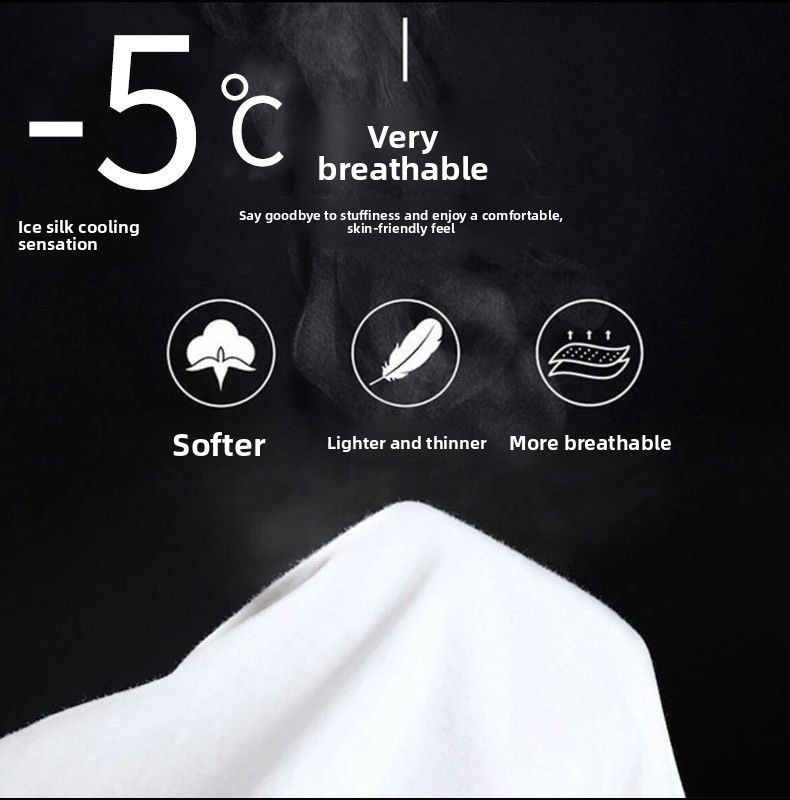 Unisex Ice Silk Short Sleeve T-Shirt Loose Fit Anime Print Summer Top