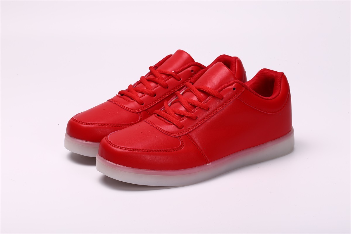 USB Rechargeable LED Light Sneakers Breathable Flat Heel Shoes